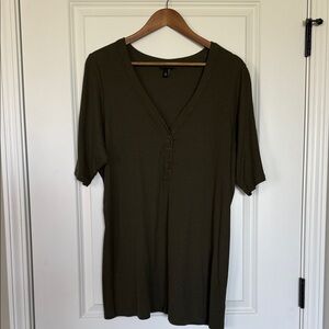 Torrid Olive V-Neck Women's Top